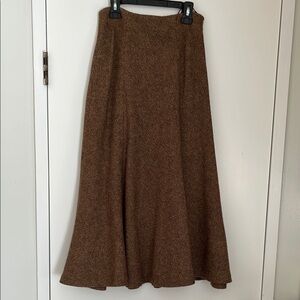 Ralph Lauren Black Label Brown Maxi A-Line Skirt